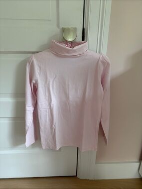 Jacadi Pale Pink Girls' Long Sleeve Turtleneck Tee